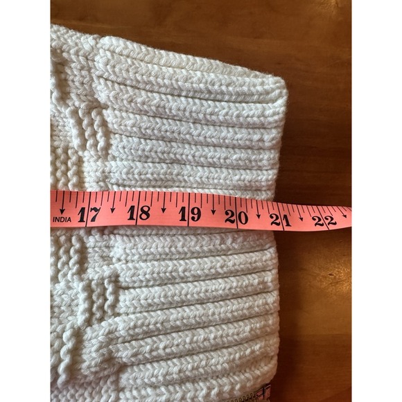 Talbots Chunky Cable Knit Woman's Size Xtra Small White Zip Up Sweater Classic - Picture 10 of 11